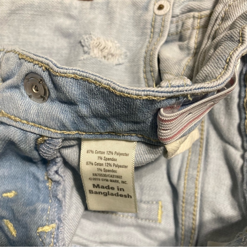 Gymboree girls sz. 6 (1) jean with bows and (1) short, skinny, adjustable waist - Picture 9 of 10